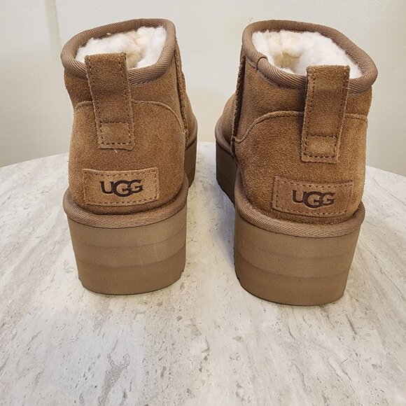 UGG Womens Classic Ultra Mini Pla Chestnut 10M - A034 - Picture 2 of 11